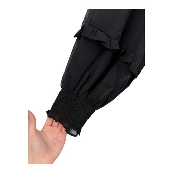 City Chic Daisy May V Neck Mini dress black size L 20 - Picture 3 of 8